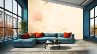 sweet color lotus in soft color and blur style on mulberry paper texture
 Wall mural