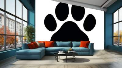 dog paw icon print vector silhouette logo - puppy footprint Wall mural