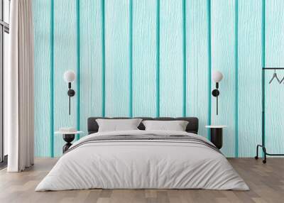 Blue wood texture banner background Wall mural