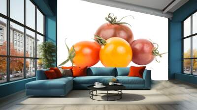 Fresh tomatoes isolated on white background,organic vegetable,healthy food Wall mural