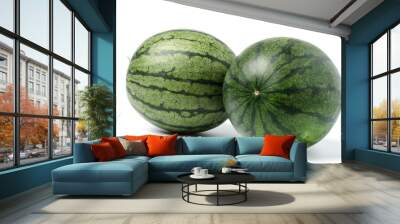 Watermelon on white background Wall mural