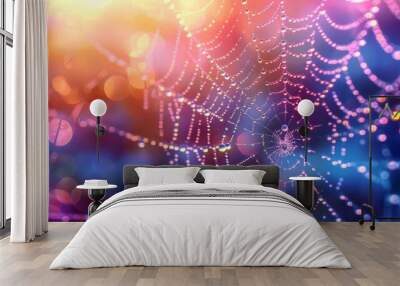 abstract background with glowing lights Wall mural