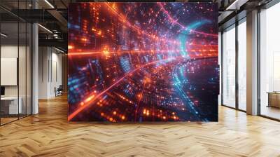 abstract background with lights Wall mural