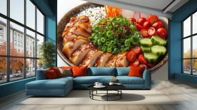 grilled chicken with vegetables Wall mural