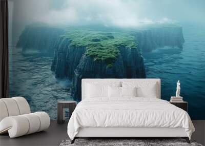 island in the ocean sea and sky Wall mural