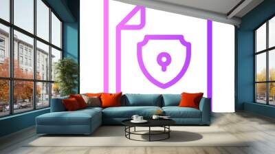 data protection gradient icon Wall mural