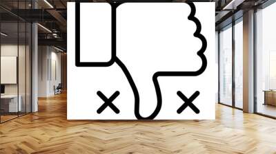 dislike line icon Wall mural