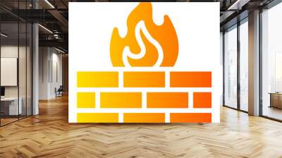 fire gradient icon Wall mural