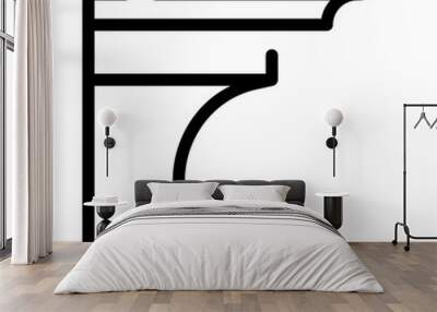 plastering line icon Wall mural