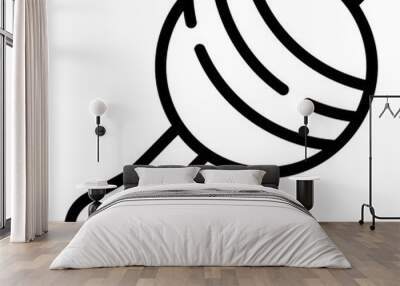 rattle line icon Wall mural