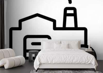 temporary business suspension line icon Wall mural