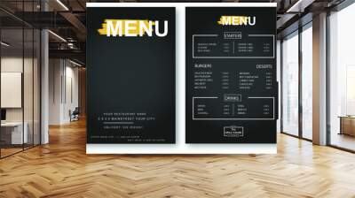 template for menu Wall mural