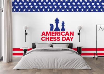 american chess day background vector free Wall mural