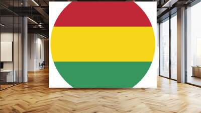 bolivia national flag, transparent background Wall mural