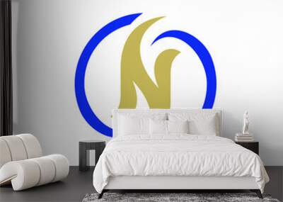 N logo alphabet vector icon illustrations Wall mural