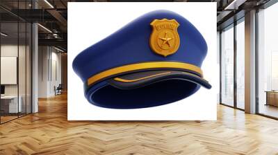 POLICE HAT 3D ICON ILLUSTRATION Wall mural