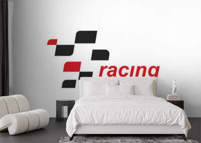 Race flag icon design Wall mural