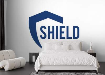 Shield Protection Logo Icon Design Vector Wall mural