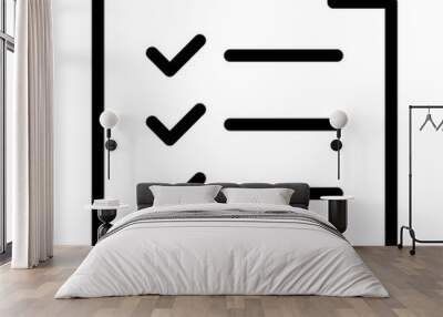 Document checklist icon Wall mural