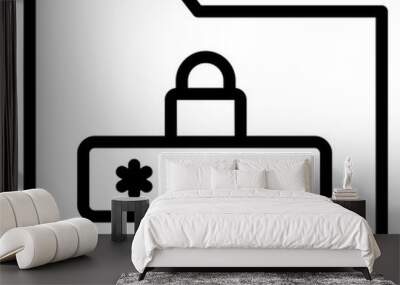 folder with security password icon Wall mural