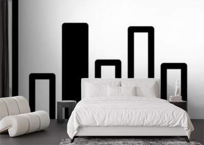 graph bar icon Wall mural