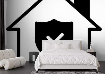 home protection icon Wall mural