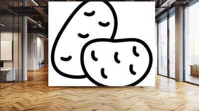 potato icon Wall mural