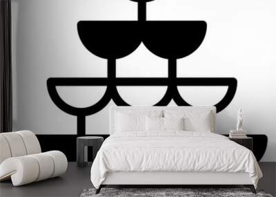 Pyramid of glasses Wall mural