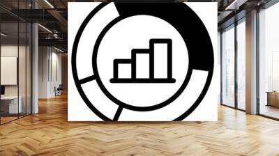 Statistical pie chart / piechart icon Wall mural