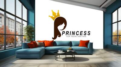 The P logo with the queen design uses the crown logo Wall mural