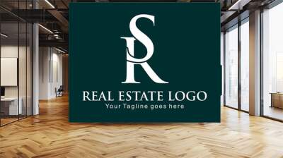 Abstract SR for real estate vector illustration logo Wall mural