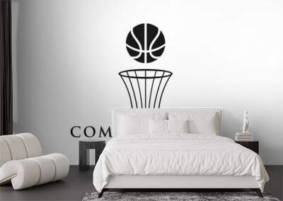 Basket ball illustration vector logo Wall mural