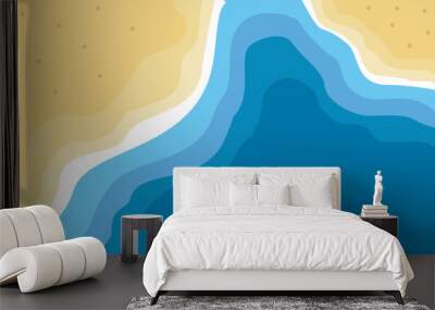 Seaside top view illustration design vector Wall mural