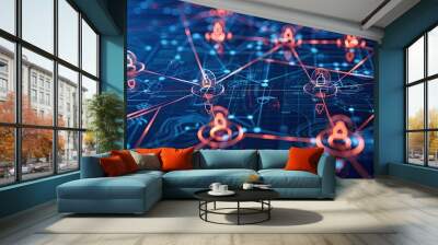 secure remote access and virtual private network VPN connections Wall mural