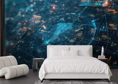 secure threat intelligence and cyber threat hunting Wall mural