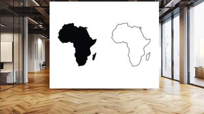 africa silhouettes maps vector transparent background Wall mural