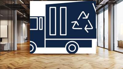 Garbage Truck Icon Wall mural