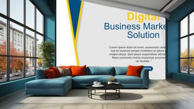 Business concept banner template, Business Marketing Solution. Wall mural