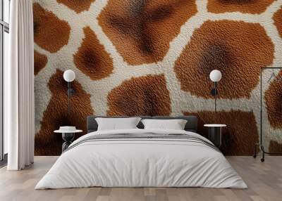 Close-up of giraffe skin pattern. Wall mural