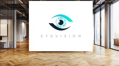 eye logo icon ideal for ophthalmology, oculist or eyes related clinic business | vector graphic illustration Wall mural