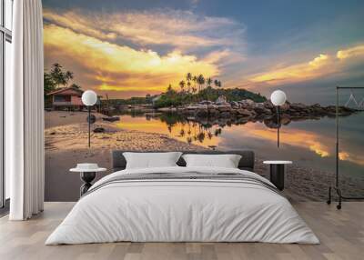 Wonderful sky and beach at Bintan Island Indonesia Wall mural