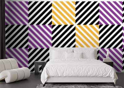 retro black thin lines striped geometric banner design background Wall mural