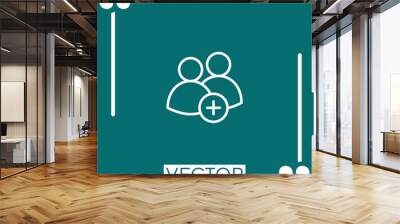 add group vector icon Linear icon. Editable stroke line Wall mural