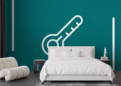 fever vector icon Linear icon. Editable stroked line Wall mural