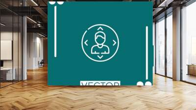 gamepad vector icon Linear icon. Editable stroke line Wall mural