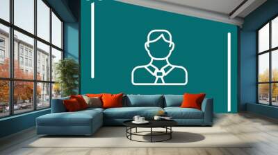 manager vector icon Linear icon. Editable stroke line Wall mural