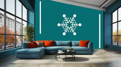 snowflake    vector icon Linear icon. Editable stroke line Wall mural