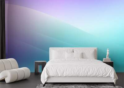 Light teal and light purple abstract smooth gradient background, wallpaper, web banner, generative AI Wall mural