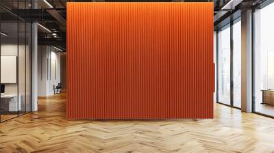 Seamless corrugated wood pattern in orange color / interior material / seamless texture Wall mural