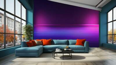 Abstract neon metaverse gradient background Wall mural